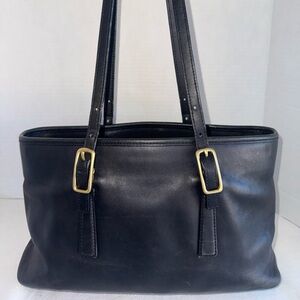 Vintage Coach Legacy Shopper Black Leather Tote Women’s Handbag Purse #9814